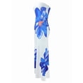 thumbnail image 2 of Women Summer Strapless Bodycon Floral Long Wedding Guest Dress Formal Tube Mesh Cocktail Dresses White & Blue S, 2 of 8