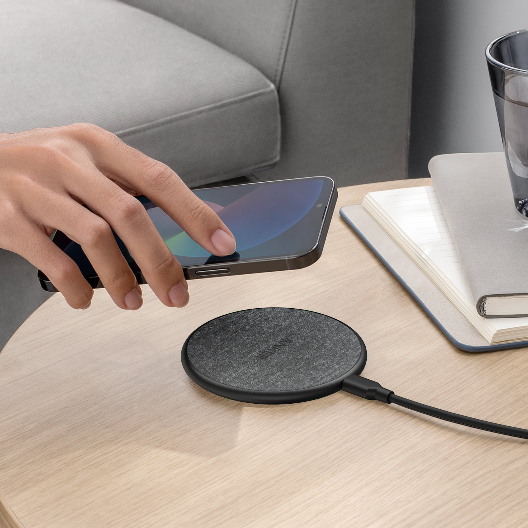 Anker 10W Wireless Charging Pad with Cable + Wall Charger Included