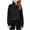 Black, variant on Kids Half Zip Pullover Sweatshirt Long Sleeve Casual Fleece Top with Front Pocket for Boys and Girls Comfortable Fit