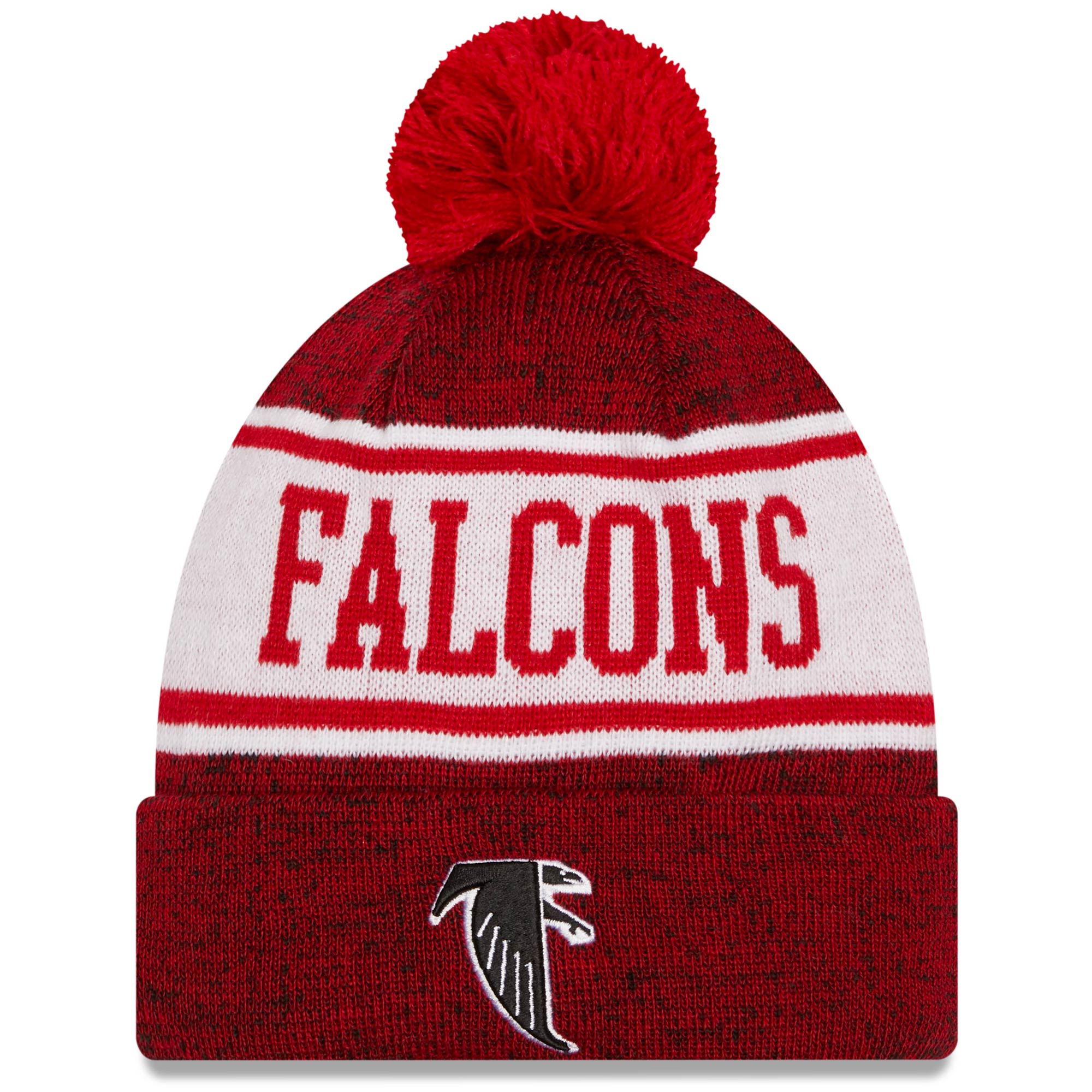 Atlanta Falcons New Era Throwback Logo Banner Cuffed Knit Hat With Pom Red Black Osfa Walmart Com Walmart Com