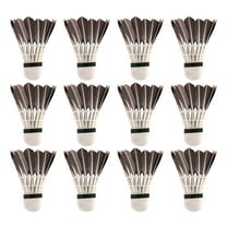 OUNONA 12pcs Advanced Shuttlecocks with Great Stability and Durability Sports Hight Training Badminton Shuttlecocks (Black)