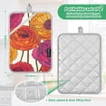 thumbnail image 6 of Yayeee Pot Holders Kitchen Heat Resistant with Pocket 7"x9.8" Cotton Oven Cooking Hot Pads, Purple Hand Drawn Floral, 6 of 7