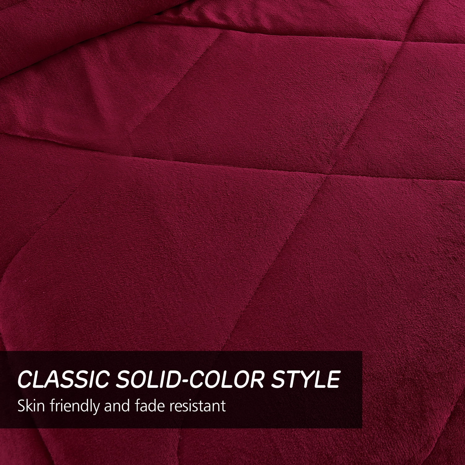 JML Sherpa Fleece Bed Blankets, Burgundy Thick Warm Borrego Queen Blanket for Bed, 75"x83"