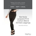 thumbnail image 2 of MeMoi Bambola Leopard Print Cotton Blend Skirted Leggings - Womens - Female (Medium/Large, Black), 2 of 7