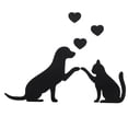 thumbnail image 1 of 1 Set Acrylic Cat Dog Mirror Wall Sticker Self Adhesive Removable Mirror Wall Decal, 1 of 6