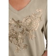 thumbnail image 2 of Jessica London Women's Plus Size Stretch Cotton Embroidered Tee, 2 of 5