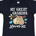thumbnail image 4 of Inktastic My Great Grandpa Loves Me with Sloth and Hearts Boys or Girls Baby Bodysuit, 4 of 5