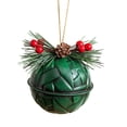 thumbnail image 2 of Adorno colgante navideño de campana, decoración navideña de hierro, decoración colgante navideña para Verde, 2 of 9