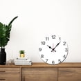 thumbnail image 3 of Wooden Round 10-Inch Silent Non-Tick Modern White Wall Clock Battery Powered, 3 of 6
