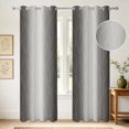 thumbnail image 6 of Grey Ombre Wavy Room Darking Curtains,52x84 Inch,2 Panels,Thermal Insulated Window Drapes For Bedroom, 6 of 8
