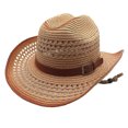 thumbnail image 4 of LIUYUNNN Woven Hats for Women Classic Cowboy Hat Western Headwear Outdoor Riding, One Size, 4 of 4