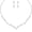 Style #A-SILVER 2PCS, variant on Elegant Necklace Earrings Bracelet Crystal Bridal Wedding Jewelry Sets for Brides Bridesmaid Prom Formal Costume Accessories for Women