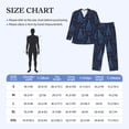 thumbnail image 4 of Fuzoiu Shining Christmas Tree Print Men's Long-Sleeved Pajama,Lounge Button Down Nightwear,Mens Notch Collar Pajama Set -X-Large, 4 of 7
