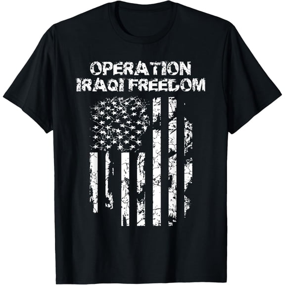 t-shirt Operation Iraqi Freedom Combat Veteran T-ShirtMen and women can wear, black T-shirts, gifts. Age: M,L,XL 2XL, 3XL, 4XL