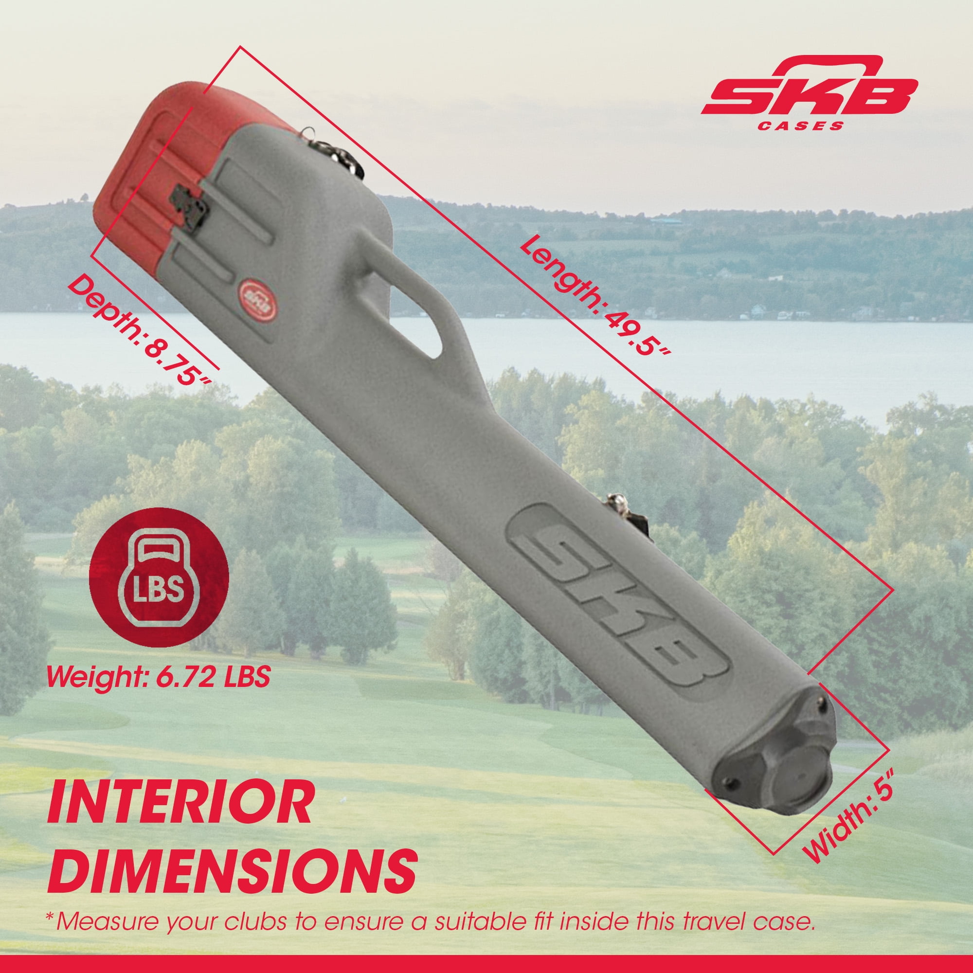 SKB Cases Lightweight Hard Plastic Roto Golf Club Airline Travel Case