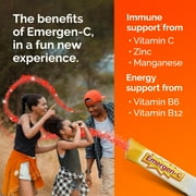 Emergen-C Kidz Crystals, On-The-Go Vitamin C Supplement for Immune Support, Sparkly Strawberry, 28 Stick Packs