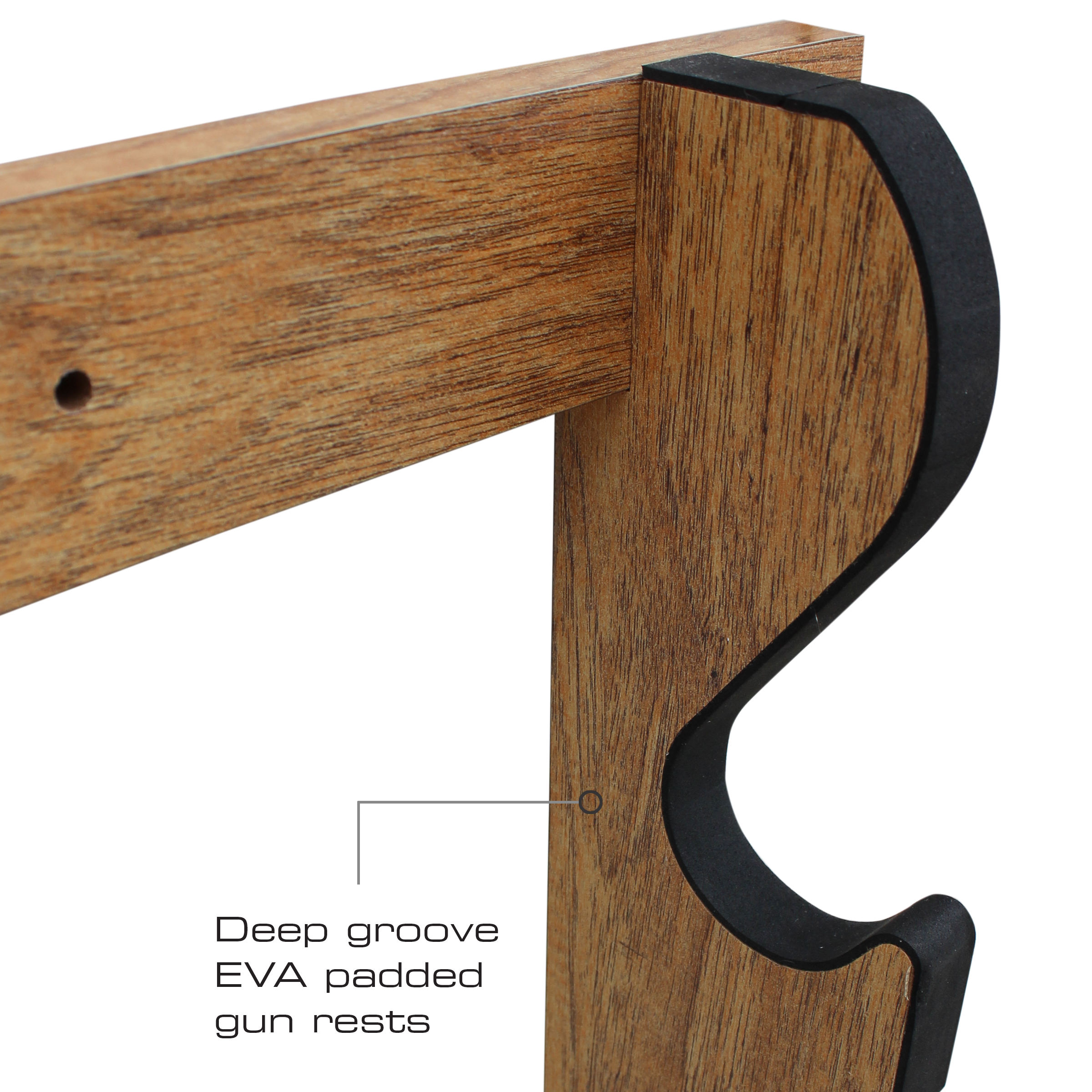 Rush Creek Creations 5-Gun Wall Rack American Cherry Finish
