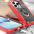 thumbnail image 5 of SaniMore for iPhone 14 Pro 6.1" 2022 Case with Hidden Bracket Rugged Heavy Duty Protective [Hard PC Back + Silicone Bumper] Shokcproof Anti-drop Tri-layer Hybird Shell for iPhone 14 Pro, Red + Black, 5 of 7
