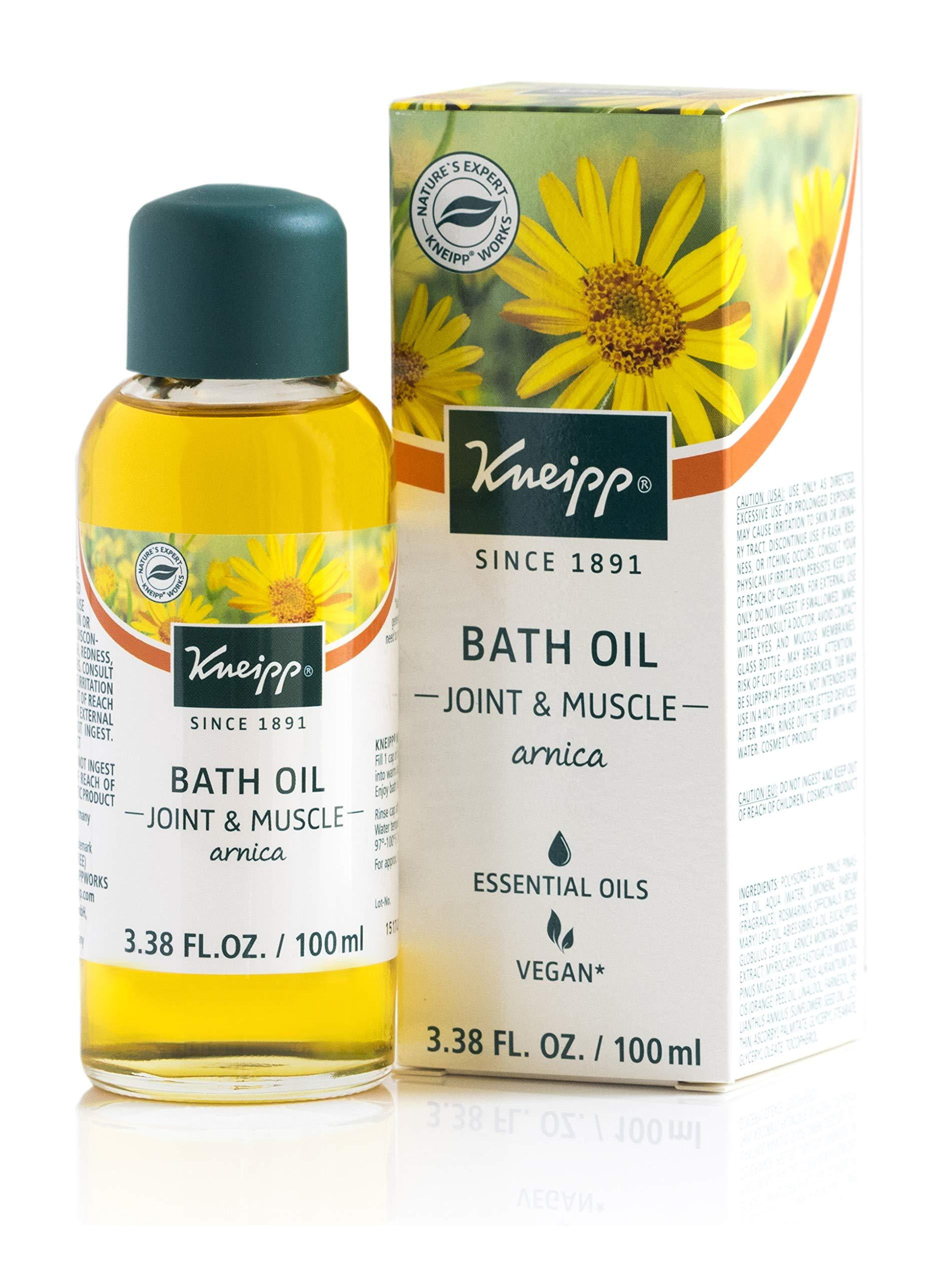 Kneipp Arnica Herbal Bath Oil for Joint & Muscles, Bath Soak, 3.38 fl. oz.