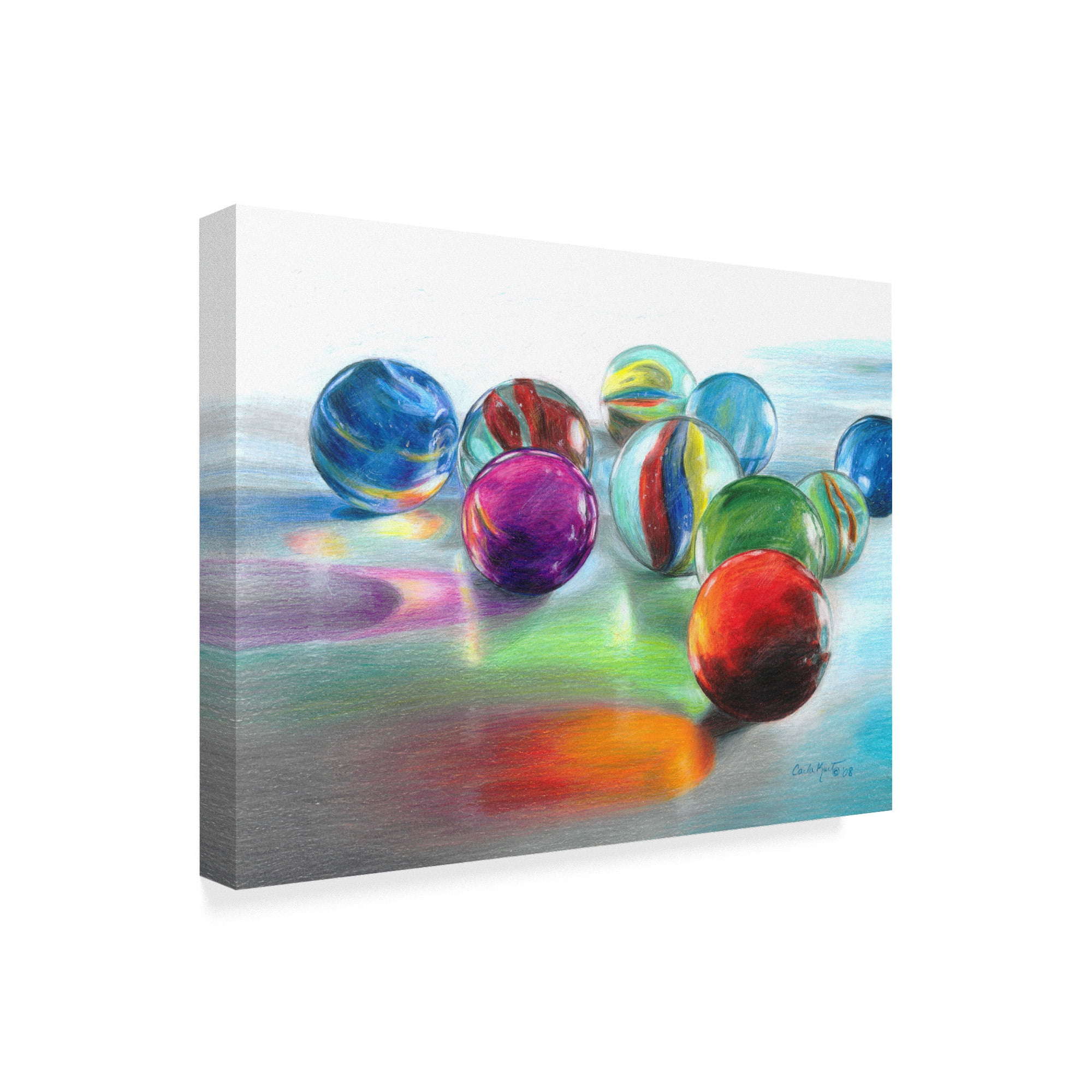 Trademark Fine Art 'Red Marble' Canvas Art by Carla Kurt