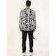 thumbnail image 5 of Camisa casual de algodón de manga larga con botones y estampado de leopardo vintage para hombre S Blanco negro, 5 of 6