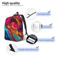 thumbnail image 3 of Yiaed Colorful Abstract Swirls Print Laptop Backpack Travel Canvas Backpack Vintage Aesthetic Backpack for School Knapsack Plain Backpack Backpack for School-, 3 of 5
