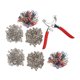 thumbnail image 3 of Juego de 200 botones a presión de metal con alicates de sujeción, kit de botones a presión para manualidades, ropa, sombreros y costura, 3 of 15