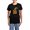 With Blue Strpe Pant, variant on - Halloween Letter B Witch Monogram Women's Dark Paj - Women's Short Sleeve Print T-Shirt and Pants Dark Cotton Pajama Set