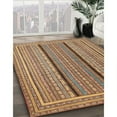 thumbnail image 3 of Ahgly Company Machine Washable Indoor Rectangle Contemporary Sienna Brown Area Rugs, 3' x 5', 3 of 7