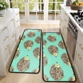 thumbnail image 4 of Kitchen Rugs Sets Of 2,Cute Green Hedgehog Pattern Anti Fatigue Kitchen Mat Rugs Non Slip Washable,Decorative Kitchen Floor Mats for Kitchen,Sink,Laundry,17"x47"+17"x47", 4 of 5