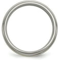 thumbnail image 3 of Chisel Titanium Brushed Center with 14k Gold Inlay 8.2mm Ridged Edge Band - Ring Size 8.0-1.2gm, 3 of 8