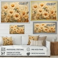thumbnail image 4 of Designart "Beige Sunflower Bloom Minimalism I" Sunflowers Floater Framed Canvas Prints, 4 of 5