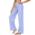 thumbnail image 2 of Gytharion Women's Striped Wide Leg Pants High Waist Tailored Fit Dress Trousers Flowy Straight Leg Design Work Slacks with Pockets for Office, 2 of 8