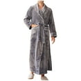 thumbnail image 5 of Kaemgyyd Fleece Maxi Robes for Women Plush Soft Cozy Belted Bathrobe Fuzzy Warm Lightweight Sleepwear with Pockets, 5 of 6