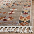 thumbnail image 4 of Safavieh Farmhouse Amina Southwestern Area Rug, Taupe/Navy, 4' x 5'4", 4 of 11