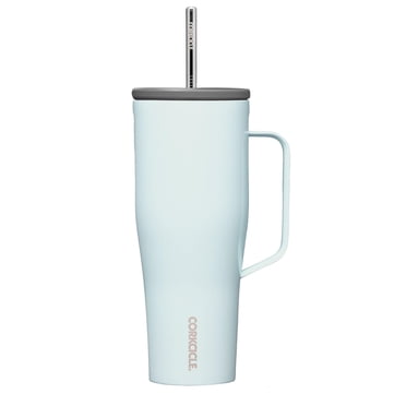 Vaso aislante Corkcicle Cold Cup XL, 30 oz con asa, azul