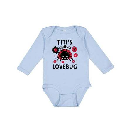 

Inktastic Valentine s Day Titi s Lovebug Gift Baby Boy or Baby Girl Long Sleeve Bodysuit