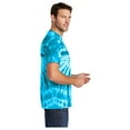 thumbnail image 3 of Port & Company Men's Tie-Dye Cotton Short Sleeve T-Shirt Turquoise Large, 3 of 4