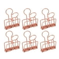 thumbnail image 1 of Paper Clamps, 50Pcs Sturdy Hold Paper Securely Metal Hollow Binder Clips  For Test For Report Rose Gold, 1 of 8