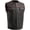 Black Red, variant on - Hornet - Men's Motorcycle Biker Riding Black Yellow Leather Vest - Small