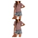 thumbnail image 2 of Minnieouse Camiseta informal para mujer, blusa calada de manga corta con volantes de Color sólido, camiseta de moda de verano para fecha de Club Type9 NO9, 2 of 6