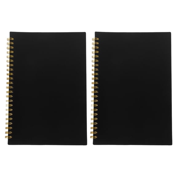 HAMPPLIES 2Pcs Business Accounting Ledger Book with Twin Wire Binding for Accurate Expense Tracking and Budget Planning