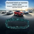 thumbnail image 6 of PBAZIH Car Mirror Covers with Sparkling Diamond Mirror Decoration, Elastic Bling Car Mirror Covers, Stylish Mirror Accessories for Women, Universal Fit, Glitzy Car Decoration for All Vehicles, 6 of 7