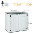 thumbnail image 3 of Dextrus Weather Resistant Plastic Storage Sheds, 35.83 x 55.91 x 3.23 inches, Gray, 3 of 8