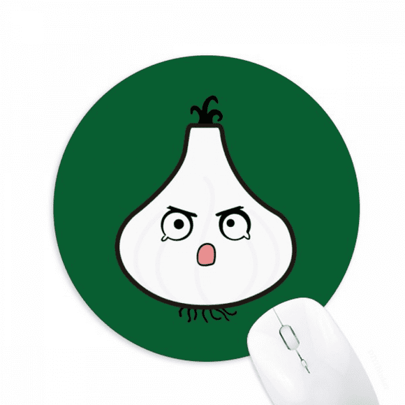 Garlic Injustice Lovely Little Happy Mousepad Round Rubber Mouse Pad Non-Slip Game Office