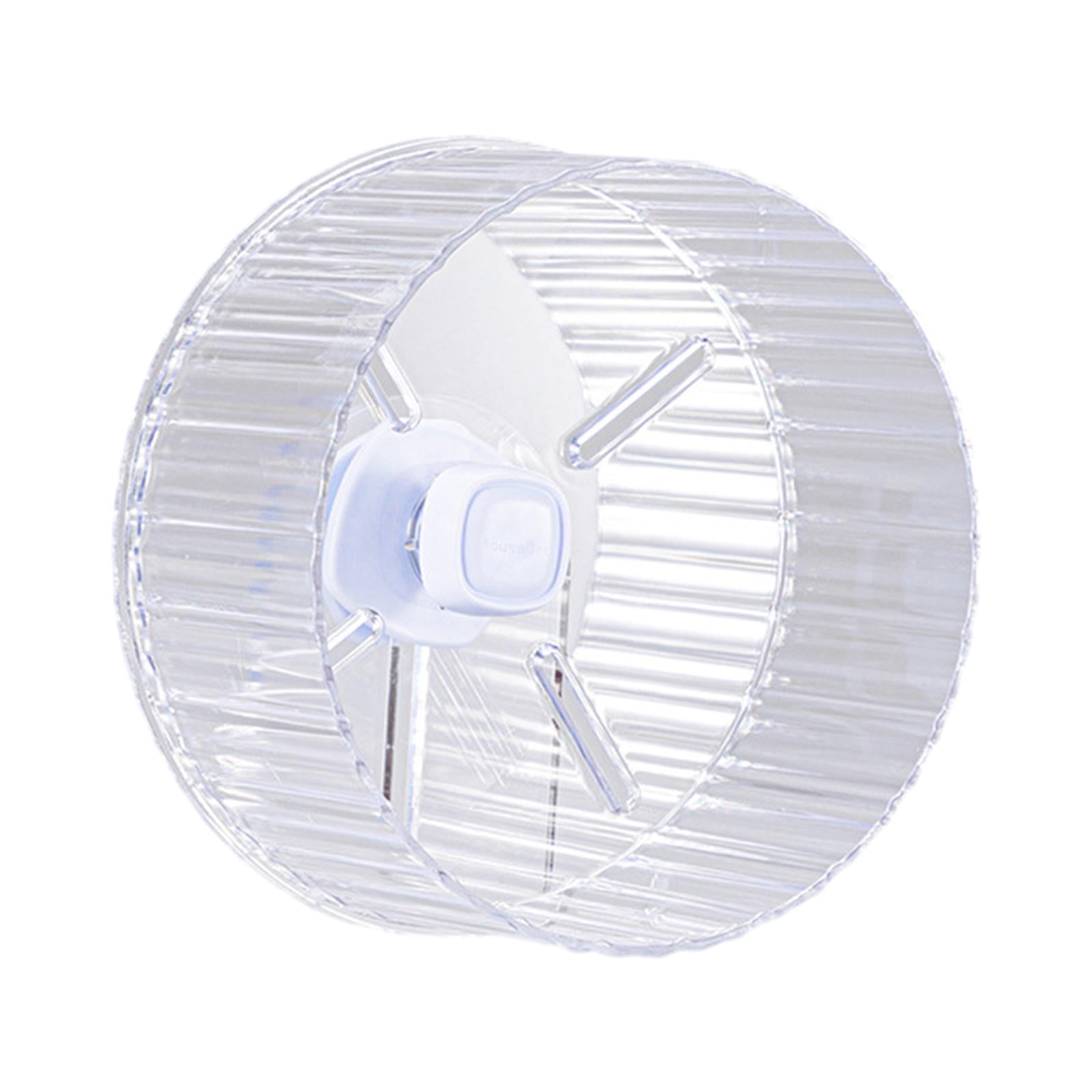 Bvdfgk Hamster Exercise Wheels, Round Small Animals Exercise Wheels for Dwarf Rat Small Clear 21cm No Stands