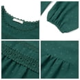 thumbnail image 6 of UVN Fall Shirts for Women Long Sleeve Blouses Ladies Crewneck Lace Crochet Tops Dressy Chiffon Blouses, 6 of 9