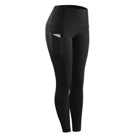 Women's Compression Tight Pocket Leggings Trousers Gym Workout Sports Long