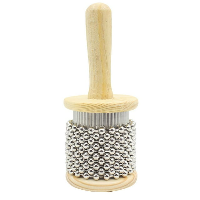MERIGLARE 1 Pce Cabasa en Bois Tambourin Shaker Petit Instrument de Percussion à Main