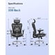 thumbnail image 4 of Silla de oficina SIHOO M57, reposabrazos ergonómicos de 3 posiciones, soporte lumbar, 4 of 4